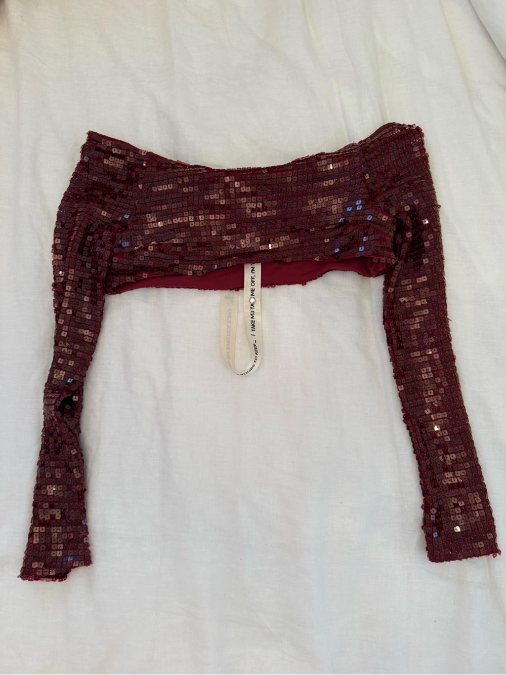 MARS THE LABEL THE NIA SEQUIN MAXI SKIRT SET IN WINE - Picture 10 of 14